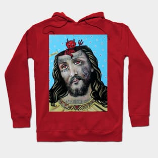 mr. NICE GUY say my name. devil jesus combo original painting by tyler tilley Hoodie